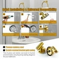 thumbnail image 3 of 4Pcs Gold Bathroom Accessories Set, Brushed Gold Bathroom Hardware with Toilet Paper Holder,Towel Ring & Robe Hooks,Wall Mounted Stainless Steel Bathroom Hardware for Modern Home, 3 of 7