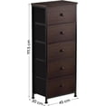 thumbnail image 3 of Comoda Cajonera para Recamara - 5 Cajones De Tela con Parte Superior de Madera y Marco De Acero Plegable - Mueble Organizador con cajonera para Recámara o Sala, 3 of 7