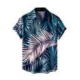 thumbnail image 4 of KTMKH Mens Short Sleeve Shirt Casual Vacation 3D Print Seaside Coconut Leaf Print Shirt, 4 of 4