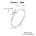thumbnail image 5 of VESITIM Stackable Pearl Rings for Women Mini Pearl Freshwater Cultured Eternity Stacking Ring 1mm Wedding Engagement Band 14K White Gold Plated Size 7, 5 of 6