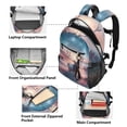 thumbnail image 5 of JIALIOU 14" Laptop Backpack Waterproof Airline Approved Stylish Casual Daypack for Travel Business College Work, Elk under Night Sky, 5 of 8