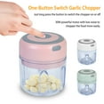 thumbnail image 4 of Portable Food Processor, iNova Electric Mini Garlic Chopper for Dicing, Ginger, Chili, Fruits, Onions Pepper and Baby Food 250ml, Pink, 4 of 6