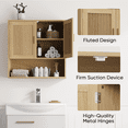 thumbnail image 6 of Smuxee Bathroom Wall Storage Cabinets with Door and Open Shelves,over the Toilet Storage,Gray Small, 6 of 9
