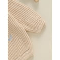thumbnail image 6 of Big Sister Little Sister Matching Outfits Toddler Baby Girl Chunky Knit Sweater Warm Knitted Sweatshirt Fall Winter Clothes, 6 of 7