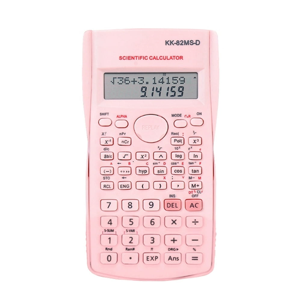 Scientific Calculator 82MS Statistics for School Students Office (Pink)