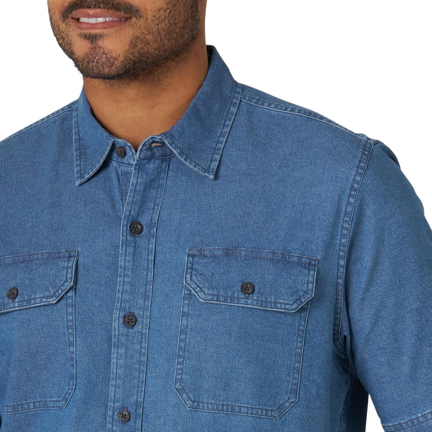 Wrangler Men's Short Sleeve Denim Shirt