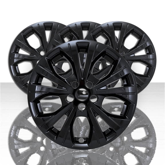 Set of 4 Snap-On Gloss Black 17" Wheel Skins for 2023-2025 Ford Escape Active