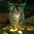 thumbnail image 4 of Wrought Iron Animal Painted Peacock Garden Statues With Solar Lights For Courtyard Balcony Decor, 4 of 13