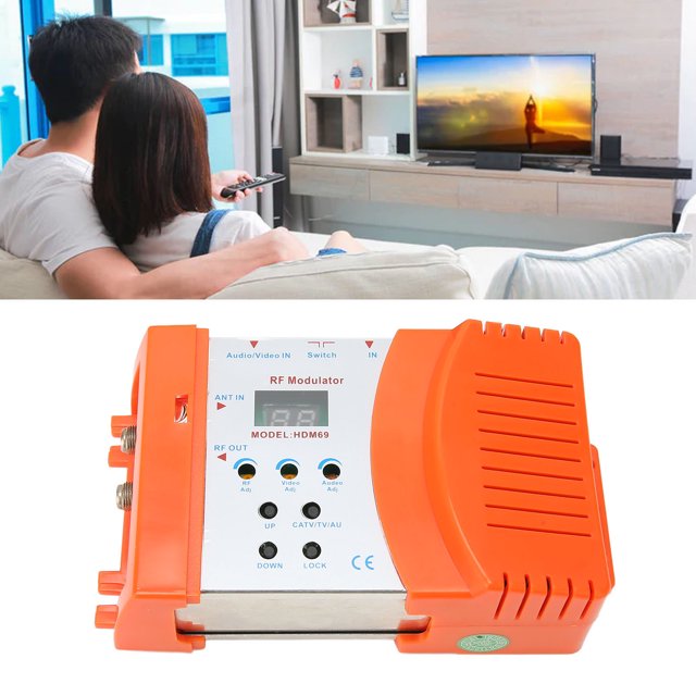 Digital RF Modulator, HD Multimedia Interface to RF Modulator Converte Support PAL NTSC Format, for Satellite Receivers,Video Cameras,Video Game Consoles,VCR