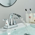 thumbnail image 4 of Zovajonia Bathtub Faucet Set 3-Hole Waterfall Bathroom Sink Faucet Wall Mounted Tub Filler Polished Chrome, 4 of 7