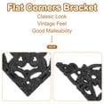 thumbnail image 4 of Uxcell 8pcs Vintage Flat Corners Bracket with Screw for Box Cupboard Furniture, Black, 4 of 5