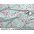 thumbnail image 3 of Soimoi Green Moss Georgette Fabric Poppy Anemone Floral Fabric Prints By Yard 44 Inch Wide, 3 of 3