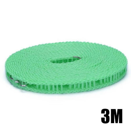 

Nylon Clotheslines Hanging Rope Drying Clothes Dryer Non-slip Windproof for Outdoor 3 Meters Green 3M
