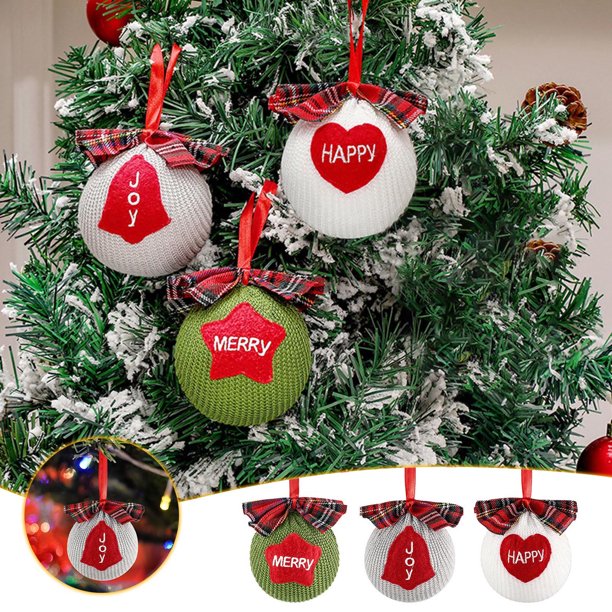Adornos navideños con purpurina - Adornos colgantes en pack de 12 para árbol y decoración del hogar