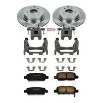 PowerStop Rear Stock Replacement Brake Pad and Rotor Kit with Calipers Fits: INFINITI Select Models KCOE179A