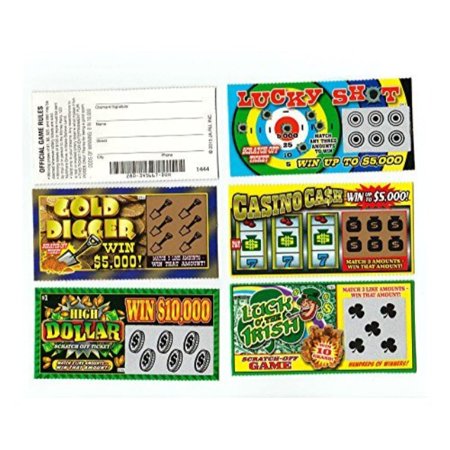 5 PHONY FAKE ALL WINNING SCRATCH OFF LOTTERY TICKETS -JOKE- PRANK- (Best Winning Scratch Off Lottery Tickets)