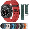 thumbnail image 1 of KOMI Compatible avec Samsung Galaxy Watch 7 Ultra 47mm Bracelet (2024), Bracelet Réglable en Silicone Doux et Respirant pour Samsung Galaxy Watch 7 Ultra Hommes Femmes Rouge, 1 of 5