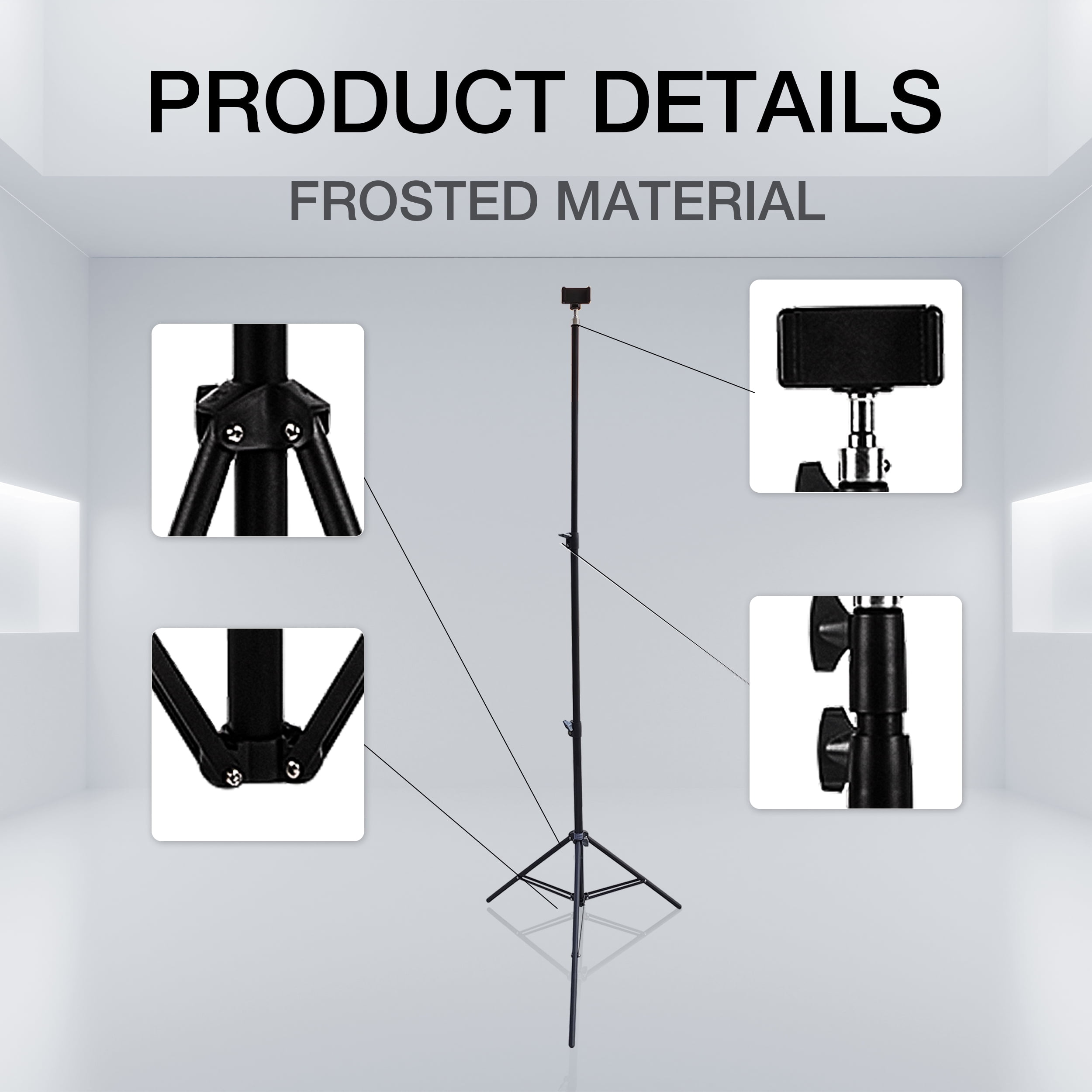 Dawot Phone Tripod Stand, 78in Extendable and Lightweight Frosted Tripod Stand Cell Phone Mount Holder Wireless Remote for iPhone & Android Phone Photography, Video Recording, Vlogging