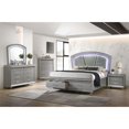 thumbnail image 2 of Furniture of America Plumley Contemporary Solid Wood 5-Drawer Chest in Silver, 2 of 4