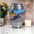 thumbnail image 5 of Bike Urns For Human Ashes Adult Man And Woman - 1 Large Blue Urn For Adult Male - 10 Inch Mountain Decorative Urn For Ashes For Male And Female - Set Of 4 Keepsake For Mother And Father, Small 3 Inch, 5 of 7
