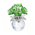 thumbnail image 2 of Mini Crystal Flower Vase Ornament Sparkly Floral Figurine For Home Car Decor, 2 of 6