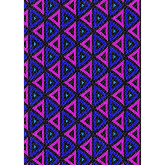 Ahgly Company Machine Washable Indoor Rectangle Transitional Bright Purple Area Rugs, 2' x 4'