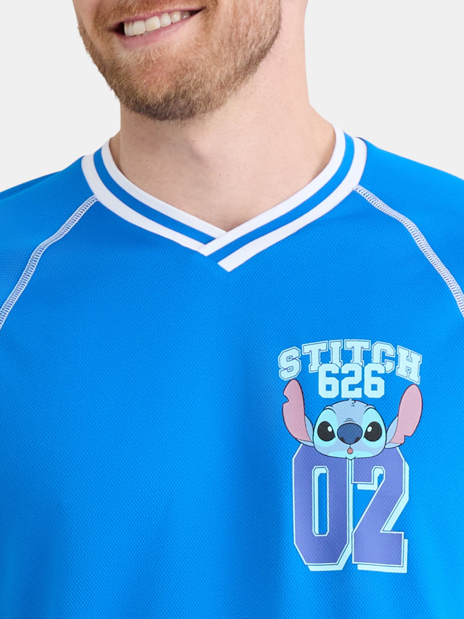 Disney Stitch Men's & Big Men's Graphic Soccer Jersey, Sizes XS-3XL
