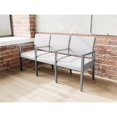 thumbnail image 2 of Pemberly Row Waiting Reception 3 Seat Tandem Seating Wood Frame in Gray, 2 of 5