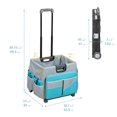 thumbnail image 2 of ECR4Kids Universal Rolling Utility Cart with Canvas Organizer Bag, Mobile Storage, Turquoise/Grey, 2 of 9