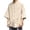Khaki, variant on Men's Cotton Short Sleeve Knot Button Down Kimono Shirt Mandarin Collar Loose Fit Hippie Casual Ethnic Boho Tops for Summer Daily Wear
