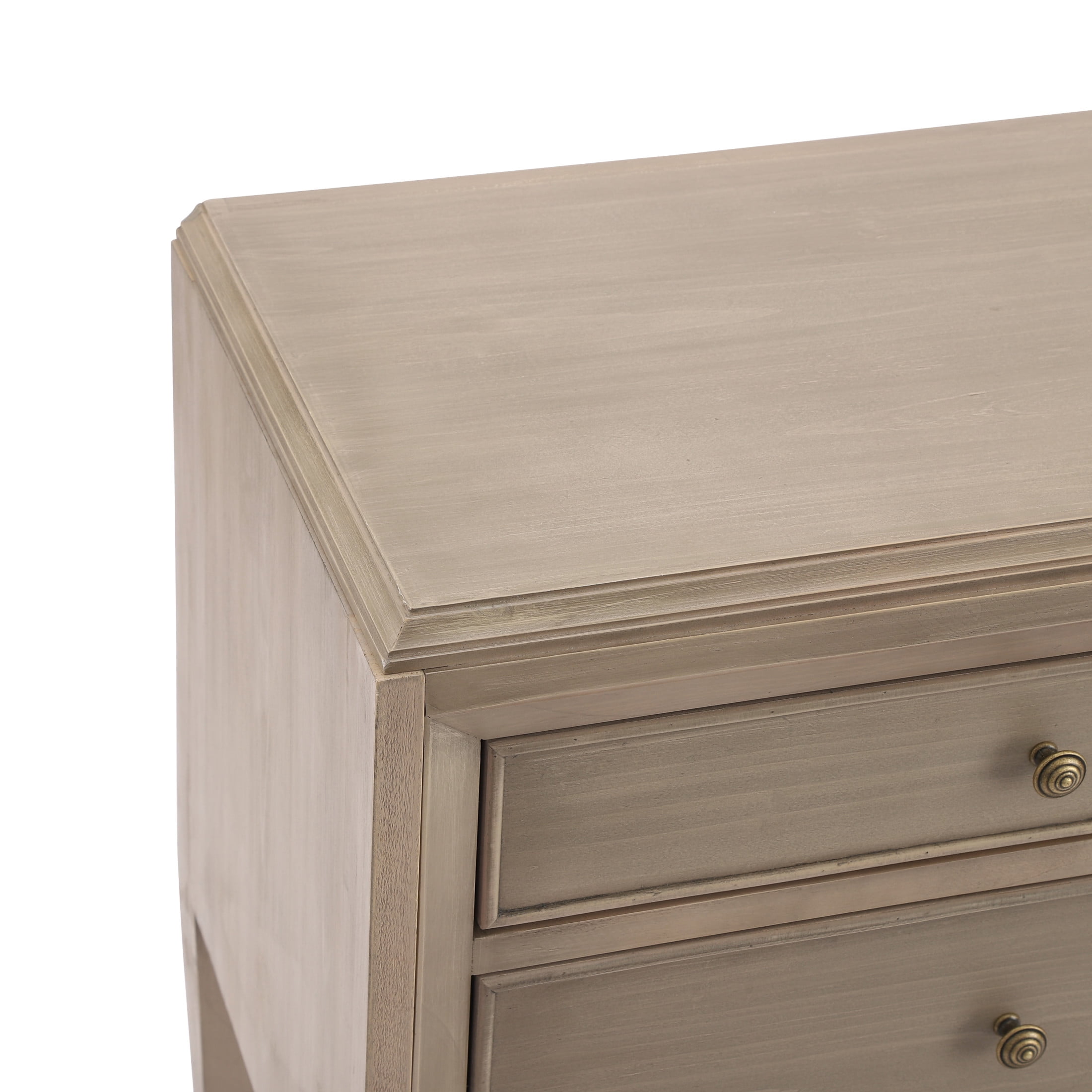 Christopher Knight Home 23.6" Classic Nightstand, Accent Bedside Table with 2 Drawers, Weathered Gray