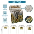 thumbnail image 7 of Table Runner Dresser Scarves 72 Inch Long, Retro Farm Elephannt Sunflowers Linen Dining Table Runners Shabby Wooden Planks Tabletop Scarf for Wedding Holiday Party Kitchen, 7 of 7