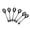Black, variant on Oasiva 6Pcs Stainless Steel Mini Spoon For Coffee Tea Dessert Appetizer And Cold Treats