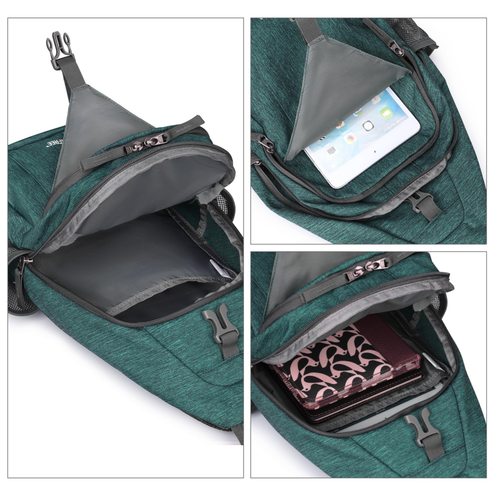 G4Free Sling Bag RFID Blocking Sling Backpack Crossbody Chest Bag Daypack for Hiking Travel