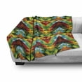 thumbnail image 3 of Colorful Soft Flannel Fleece Throw Blanket, Abstract Optic Effect Triangle Pattern Digital Vibrant Contemporary Design, Cozy Plush for Indoor and Outdoor Use, 70" x 90", Multicolor, by Ambesonne, 3 of 6