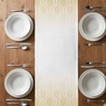 thumbnail image 6 of Morocco Yellow Table Runner - 70 Inch Long, Kitchen Dining Table Runner Dresser Scarves, Geometric Abstract Plaid Gradient Farmhouse Decor for Coffee Tables Wedding Party Banquet, 6 of 8