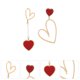 thumbnail image 2 of 1 par de pendientes colgantes con forma de corazón para San Valentín., 2 of 5