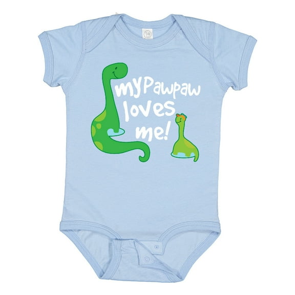 Inktastic My PawPaw Grandpa Loves Me Dinosaur Boys Baby Bodysuit