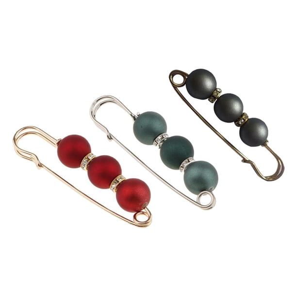 Broches duraderos, prendedores de solapa, clips para bufandas y suéteres, broches decorativos de moda. Rojo y Gris Verde