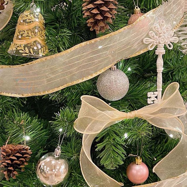 36 bolas de Navidad de plástico para accesorios de fiesta de vacaciones en casa (dorado)