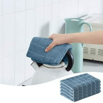 Ultra-Fine Fiber Dish Towels, 4-Pack, 17.71x25.59 Inches, Super Absorbent Kitchen Towels for Cleaning, Washing Dishes, Drying Hands - Black, Gray, Blue, Pink, Yellow