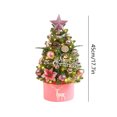 thumbnail image 3 of Christmas Decoration Clearance, Mini Christmas Tree with LED Light Flocking Green Christmas Tree Ornaments Small Encrypted Decoration Desktop Xmas Home Decor, 3 of 7