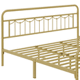 thumbnail image 5 of Topeakmart Metal Platform Bed with Headboard and Footboard, King Size, Antique Gold, 5 of 10