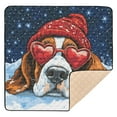 thumbnail image 6 of WOBOGO Snow Basset Hound Baby Playmats Extra Large Waterproof Rollable Activity Pads for Toddlers 50×50inch, 6 of 7