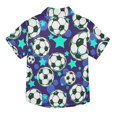 thumbnail image 2 of Dailycode Small Short Sleeve Button Down Shirts Blue Stars Football Casual Shirt 3-10 Years, 2 of 9