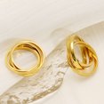 thumbnail image 4 of Triple Stainless Steel Rings Geometric Designs 18K Gold Plated Portable Sizes 6 7 8 for Sensitive Skin, 4 of 8