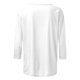 thumbnail image 4 of Tops de Cuello Redondo para las Mujeres Pascua Impresa 3/4 Mangas Blusa, Ligera Imitación Algodón Top Casual, 4 of 5