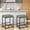 DarkGreen, variant on WDZS Collection - Bar Stools Set of 2, Counter Height Bar Stools, Synthetic Leather with Stitching, Mid-Century Modern Counter Stools, 30-Inch Tall, Kichen Home Bar Dining Room, Caramel Orange