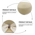 thumbnail image 3 of Sombrero de paja con forma de serpentina para mujer, de circunferencia de 56 a 58 cm, sombrero de copa plana para verano, protector solar, para vacaciones en la playa, sombrero para el sol, 3 of 5