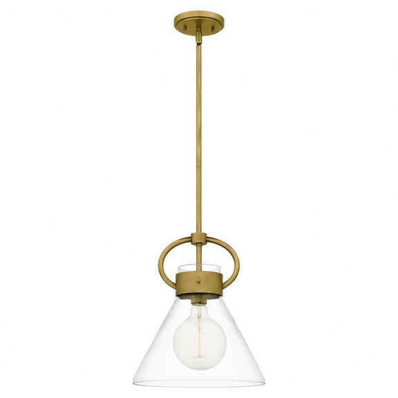 Quoizel Webster Pendant Light in Weathered Brass